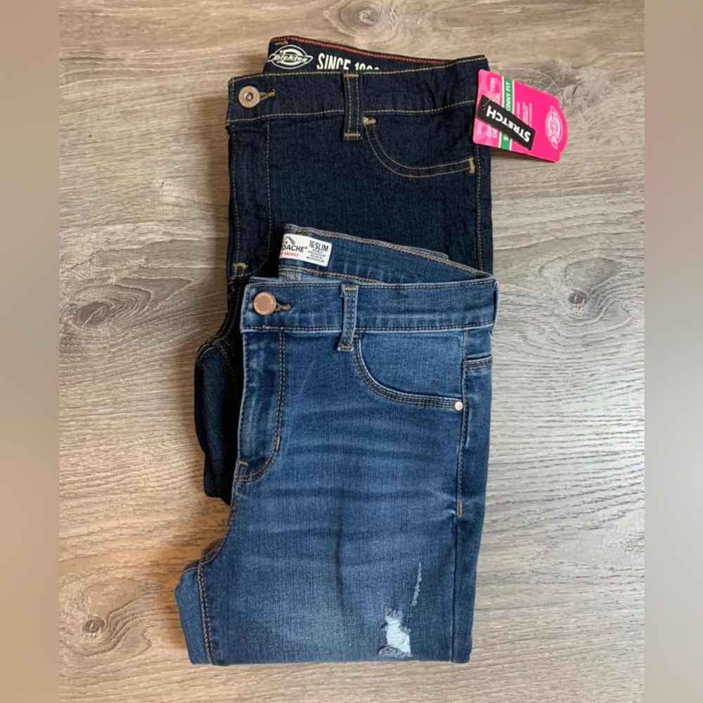 LOT-2 Pair Girl's Skinny/Slim Jeans